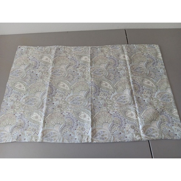 Raymond Waites Paisley Pillow Cases Set Of 2 QUEEN Green Purple 100% Cotton Boho - Picture 3 of 8